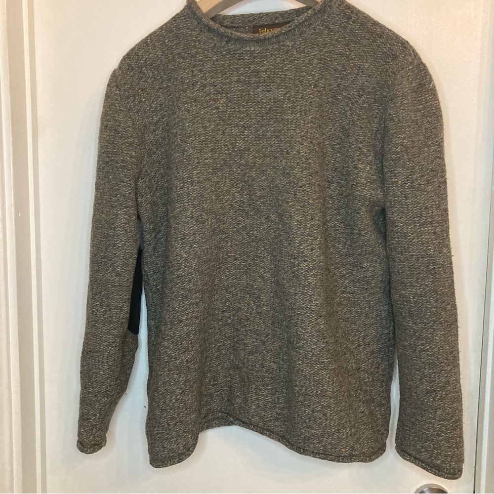 Fisherman Out of Ireland Knit Wool Sweater - Large - Made in Donegal, Ireland